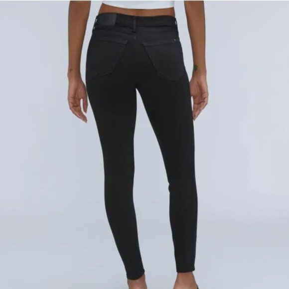 NWT Everlane The Mid Rise Skinny Stretch Jean Womens 28 Black - Picture 3 of 9